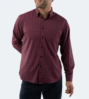 Maroon Plaid Performance Shirt