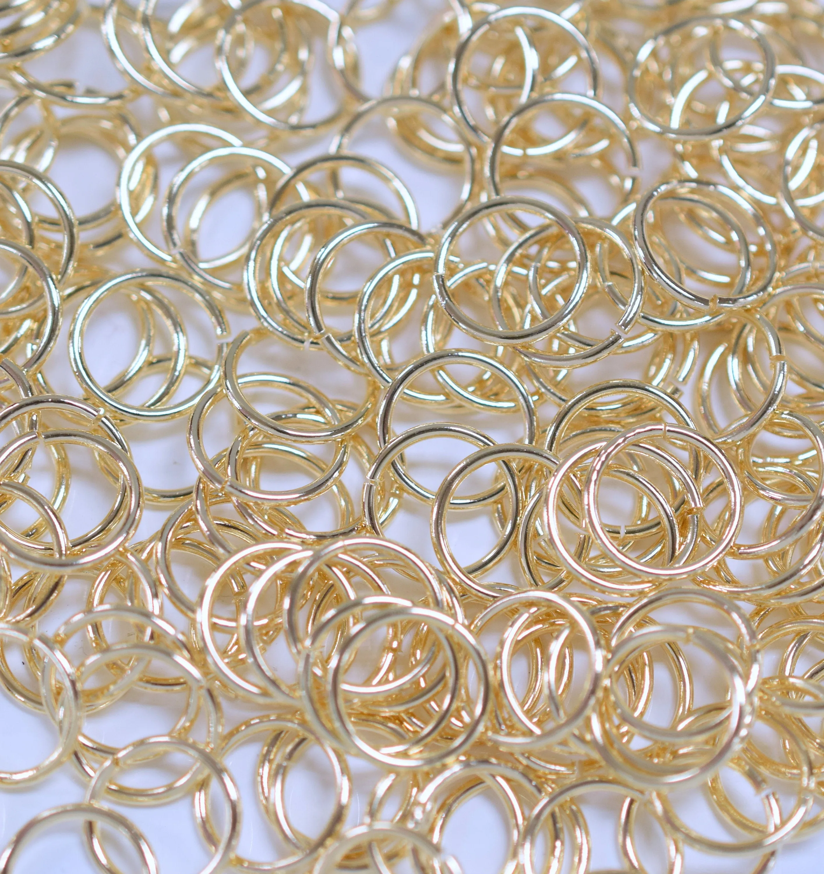 14K Gold Filled Look, EP Open /ClosedJump Ring 3mm,4mm,5mm,6mm,8mm,10mm,12mm Gold Filled Look, Findings For Jewelry Making and Wholesale