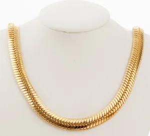 18k Gold Filled Look, EP herringbone chain 20.25" inch long size 9x3mm /6x2mm- cg255 /cg255a/ cg255b