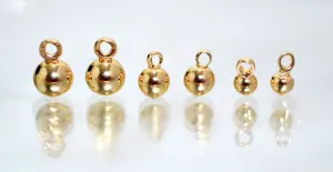 18K Gold Filled Look, EP Plain Hanger Beads Size from 3mm to12mm and Tear drop hanger Jewelry