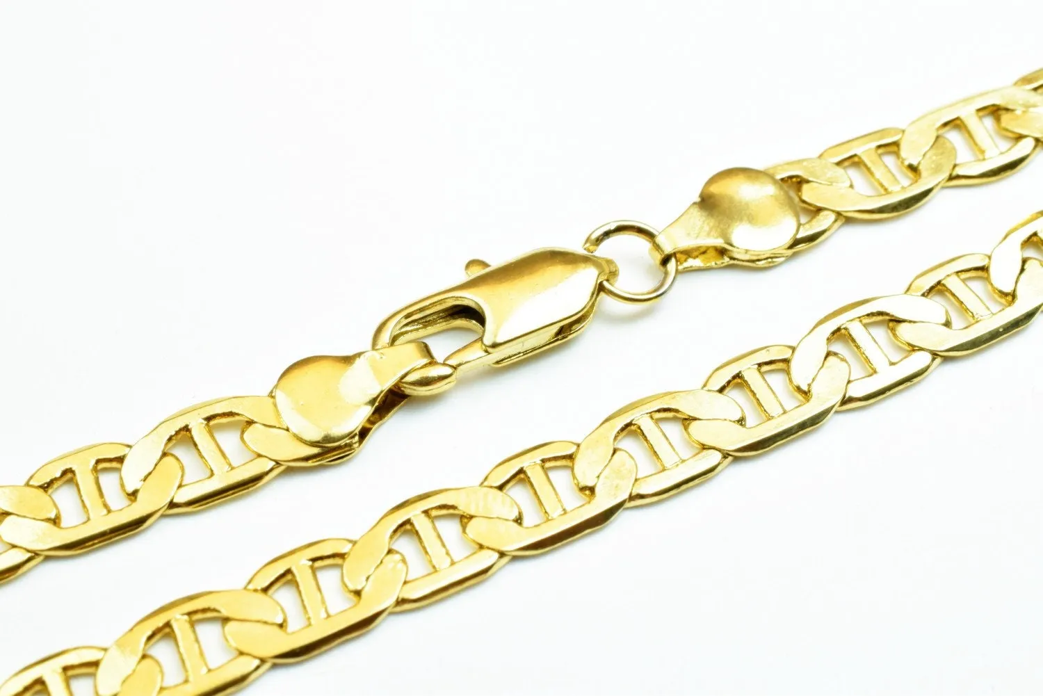 18K Gold Filled Look, EP tarnish resistant Anchor Chain Size 19 1/2" Inches, Width 6mm, Thickness 1mm For Jewelry Making CG441