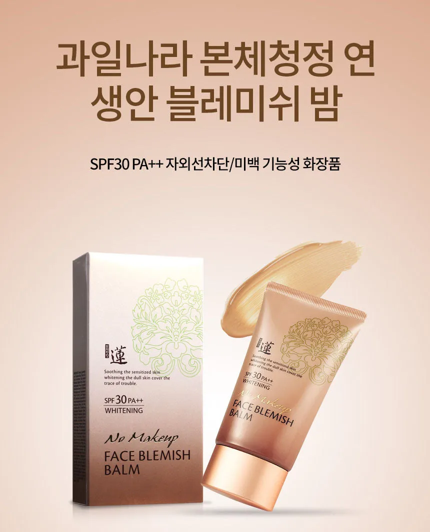 2 Pieces Welcos No Makeup Face Blemish Balm 50ml SPF30 PA   Whitening BB Creams Cosmetics Korean Facial Beauty Sunscreens Wrinkle Treatments Sensitive Skin Covers