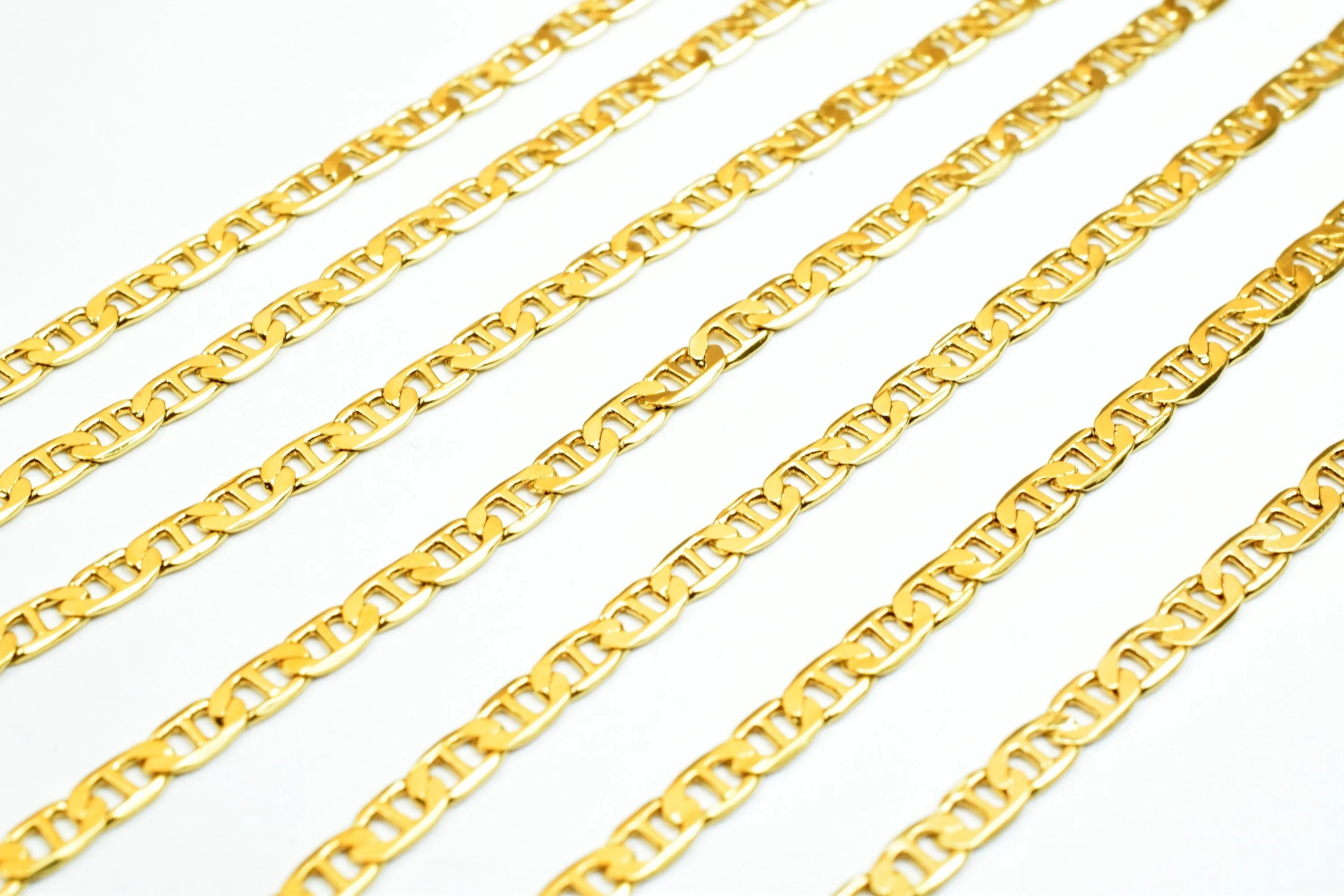 2.5mm Gold Filled Look, EP chain 18k gfc032h sold by foot for jewelry making