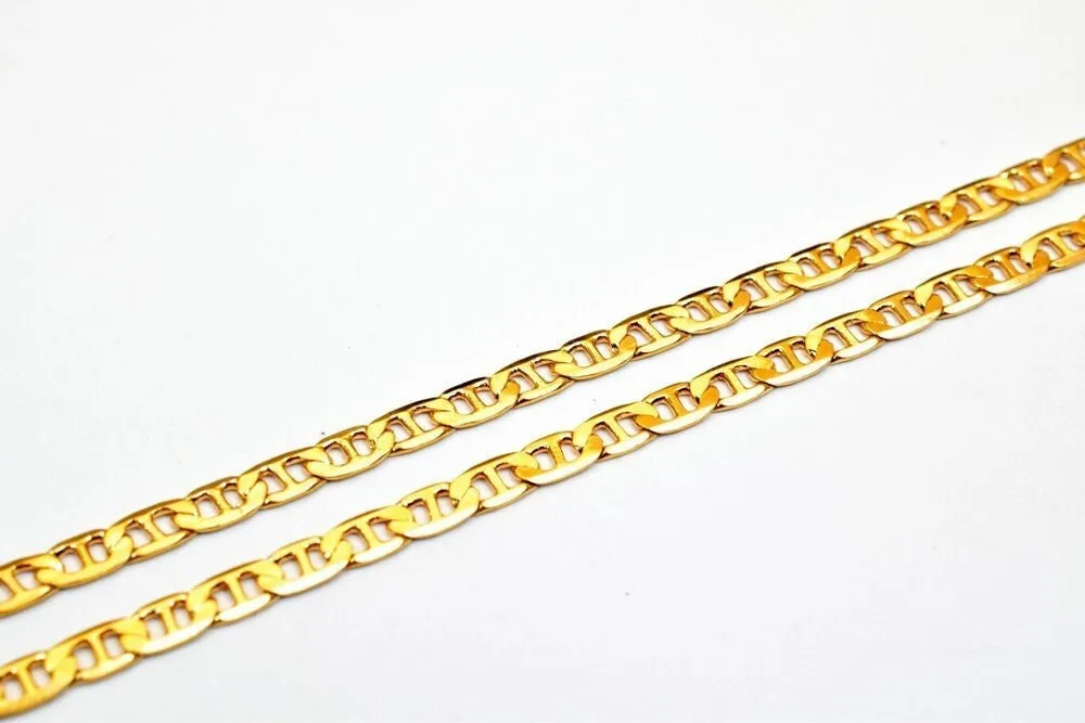 2.5mm Gold Filled Look, EP chain 18k gfc032h sold by foot for jewelry making