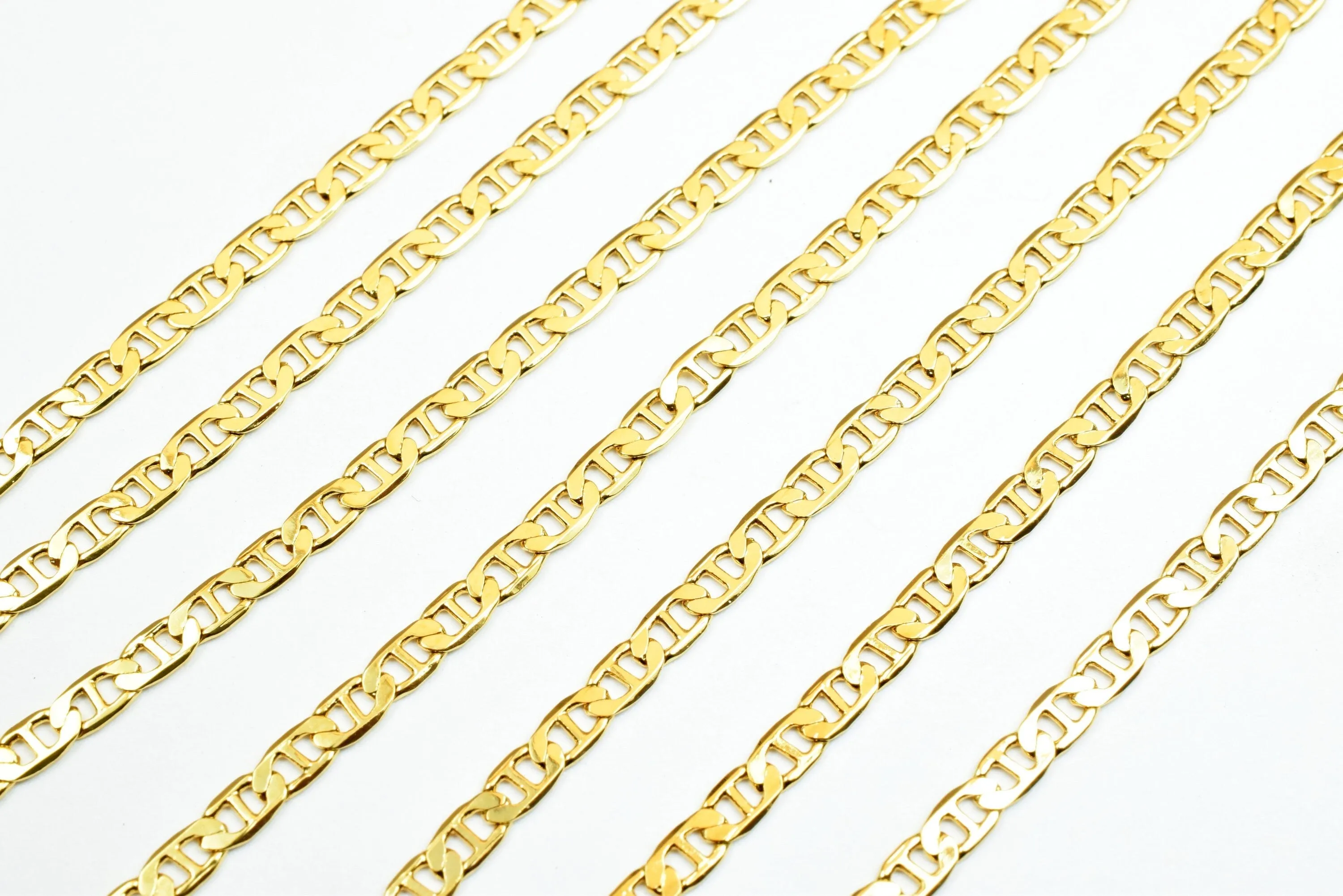 2.5mm Gold Filled Look, EP chain 18k gfc032h sold by foot for jewelry making