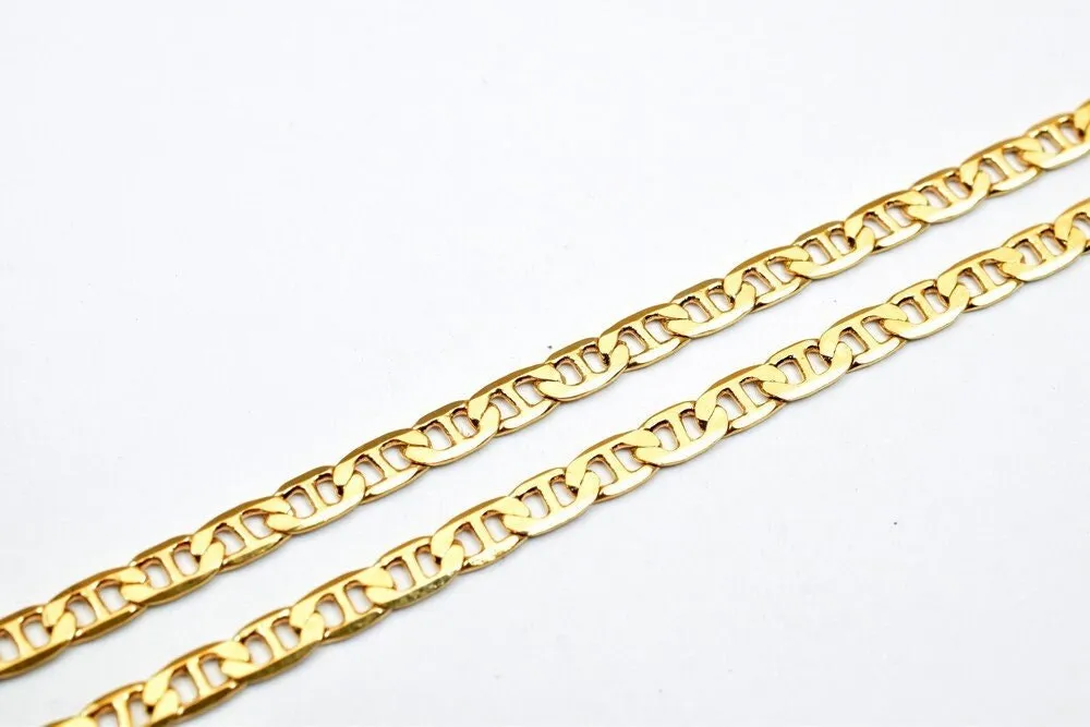 2.5mm Gold Filled Look, EP chain 18k gfc032h sold by foot for jewelry making