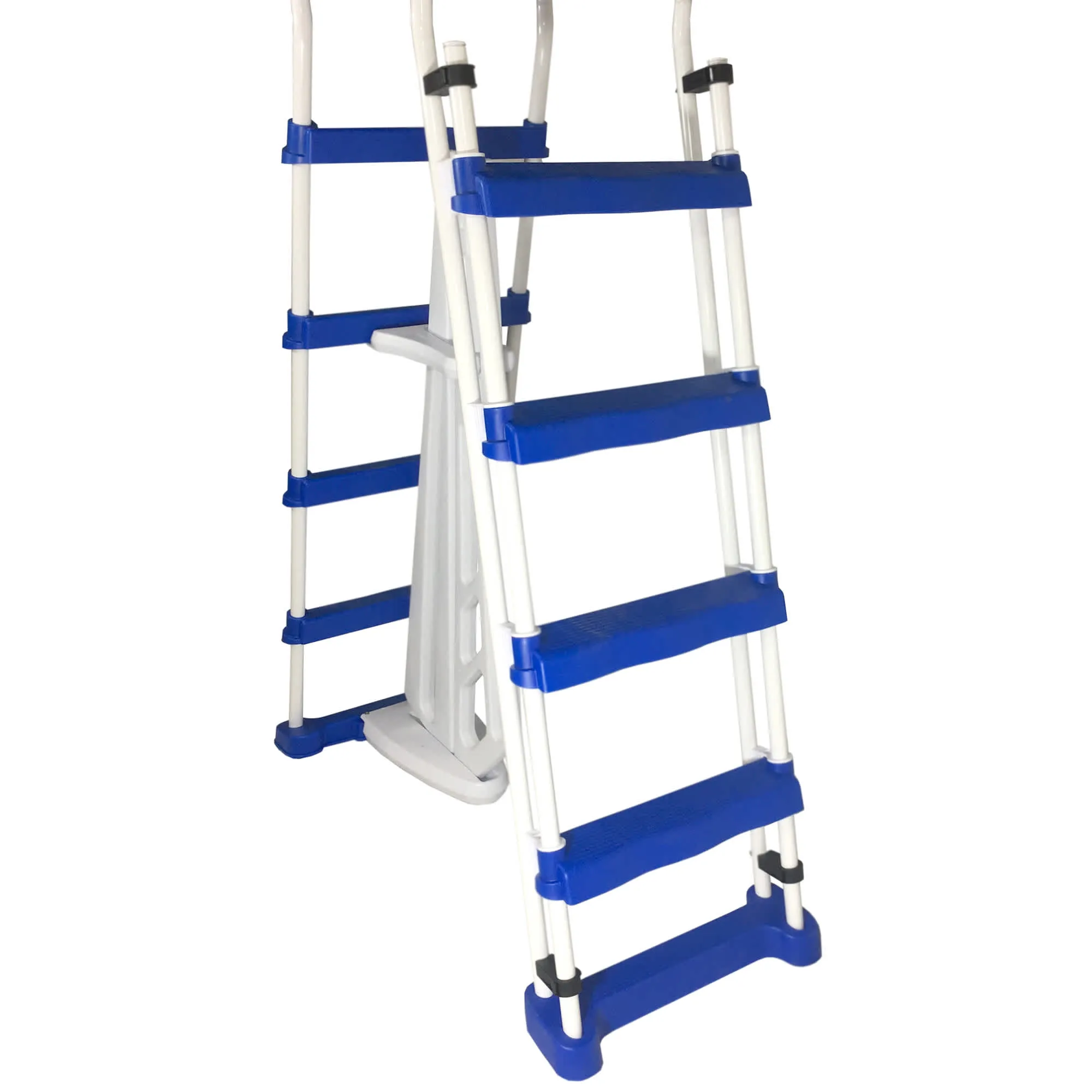 52-in A-Frame Ladder w/ Safety Barrier and Removable Steps for Above Ground Pools