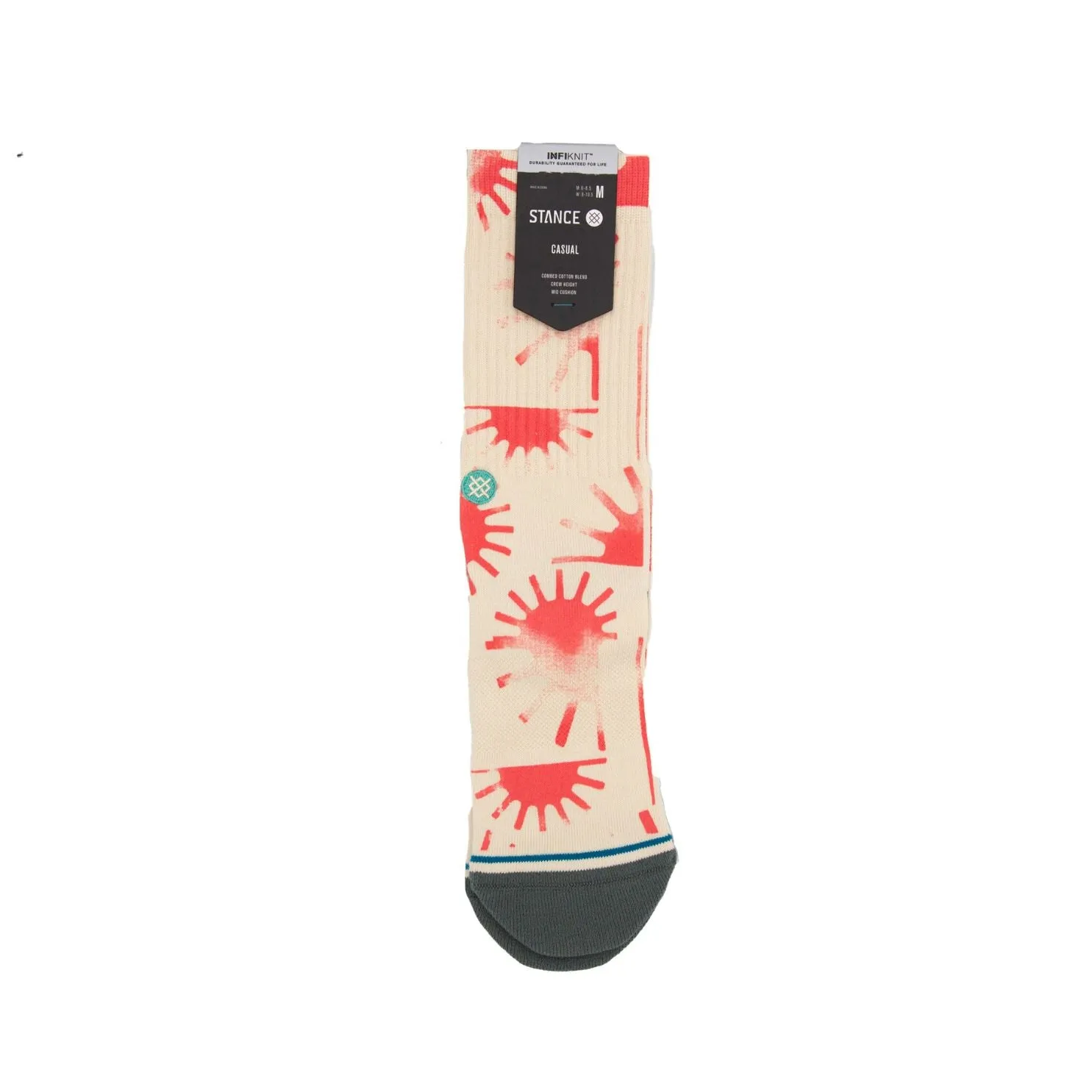 Adult Crew Socks - Raydiant - Coral - FINAL SALE