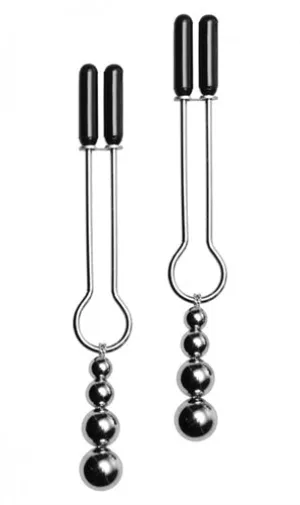 Adventure Nipple Clamps: Silver Balls for Fun and Comfort!