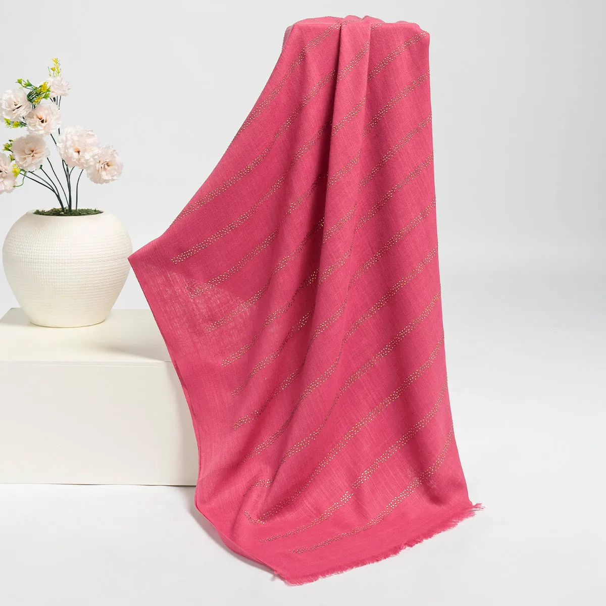 Aster Lawn Hijabs - Hot pink