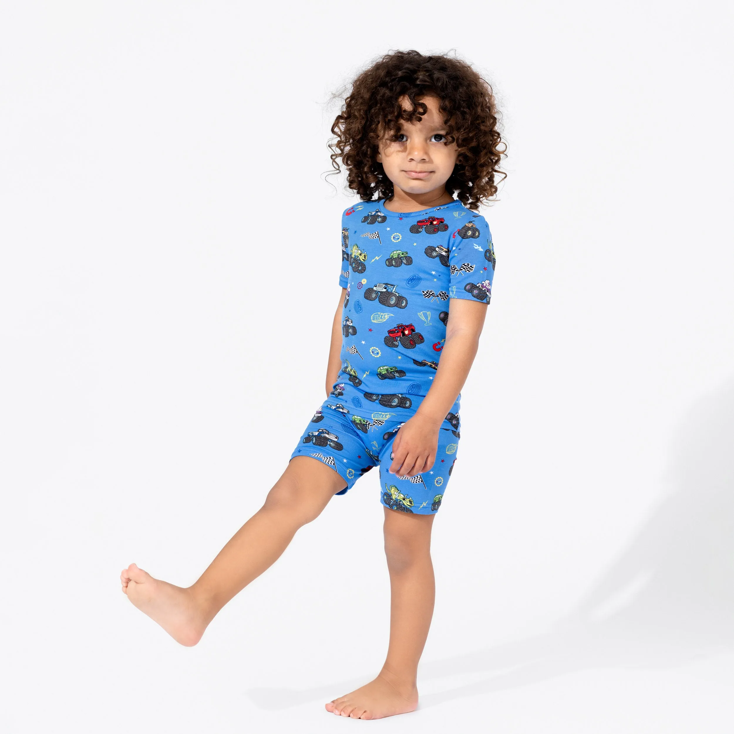 Bellabu Bear 2 piece Short Sleeve w/ Shorts PJ Set - Blaze and the Monster Machines