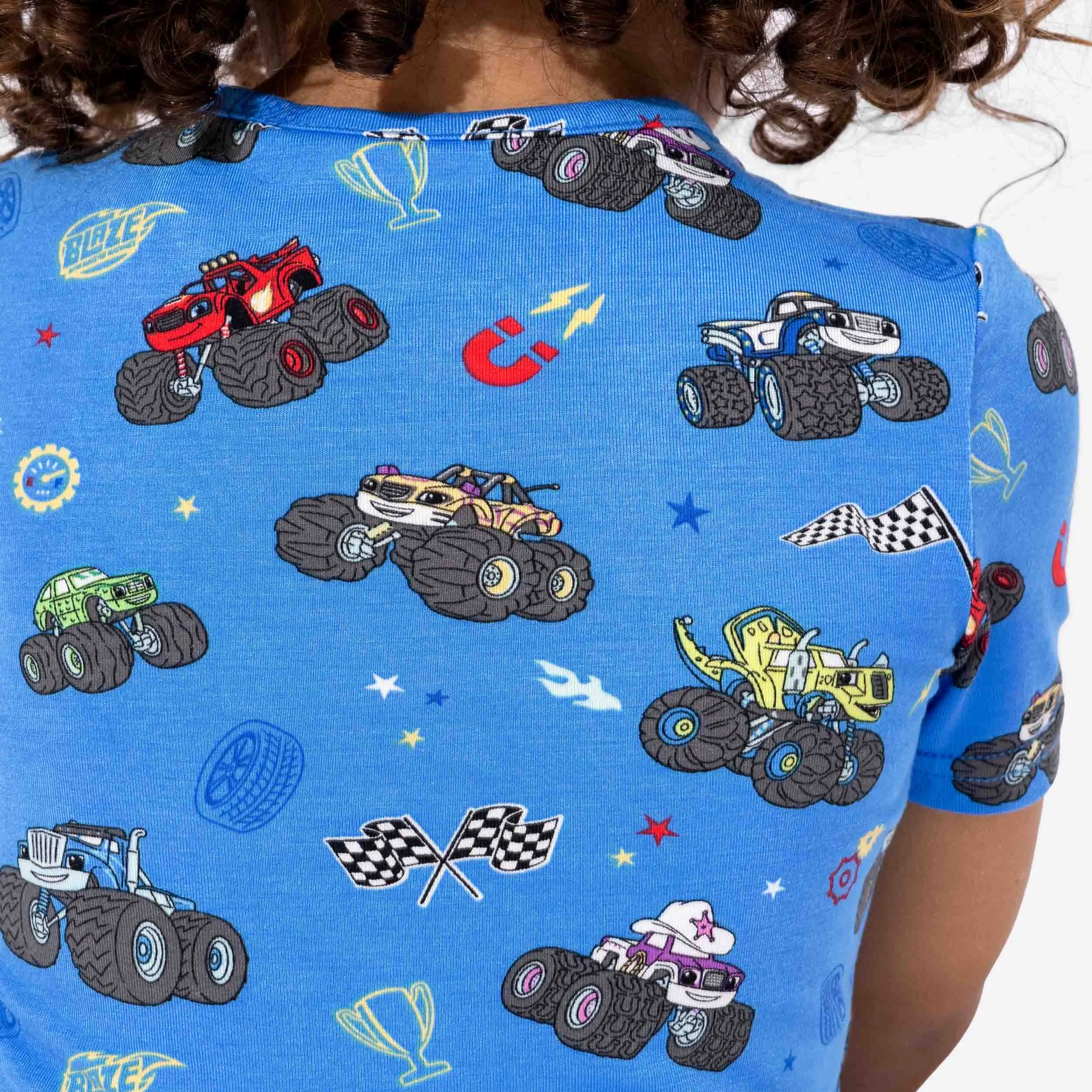 Bellabu Bear 2 piece Short Sleeve w/ Shorts PJ Set - Blaze and the Monster Machines