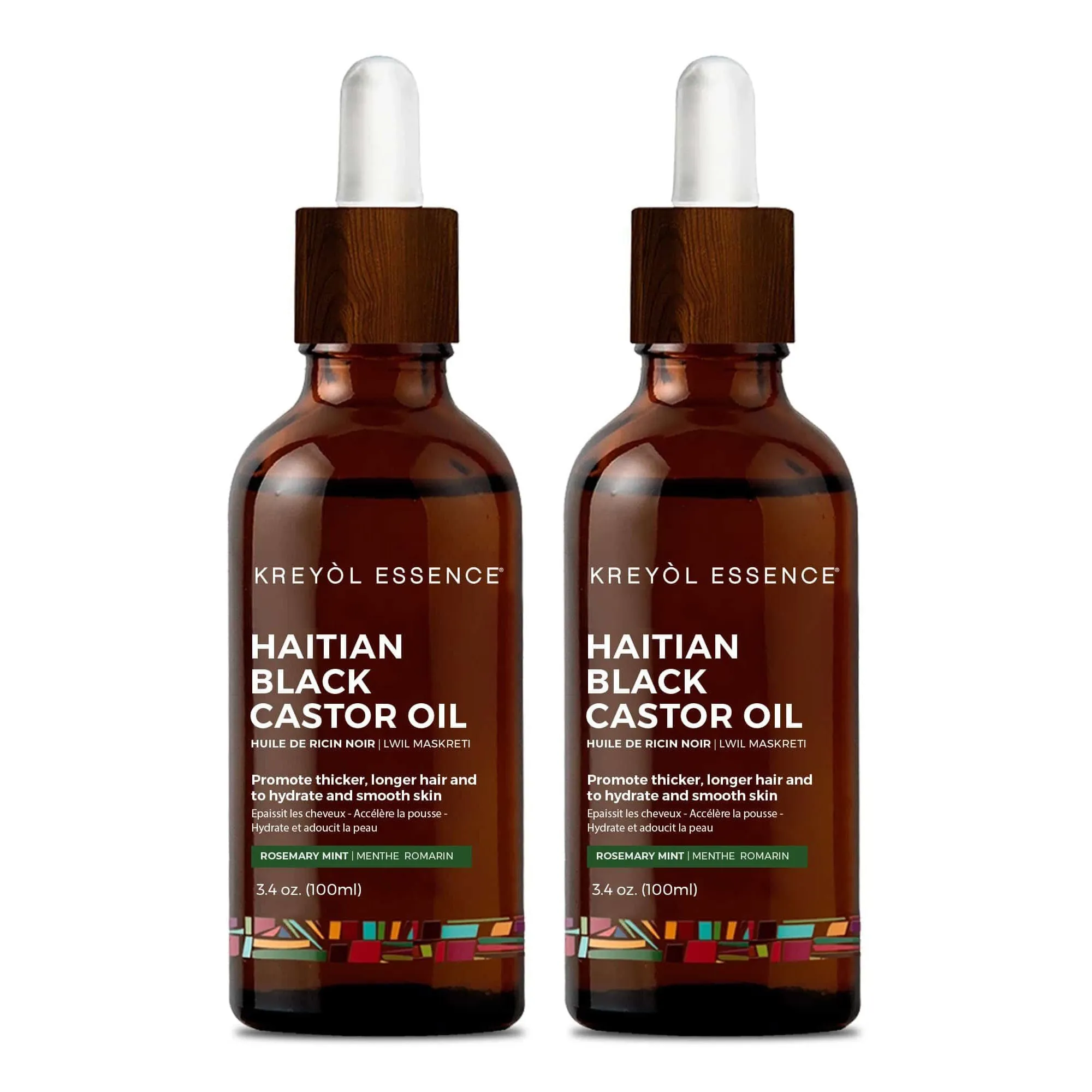 Buy Haitian Black Castor Oil: Rosemary Peppermint (3.4oz) Super Size, get one FREE