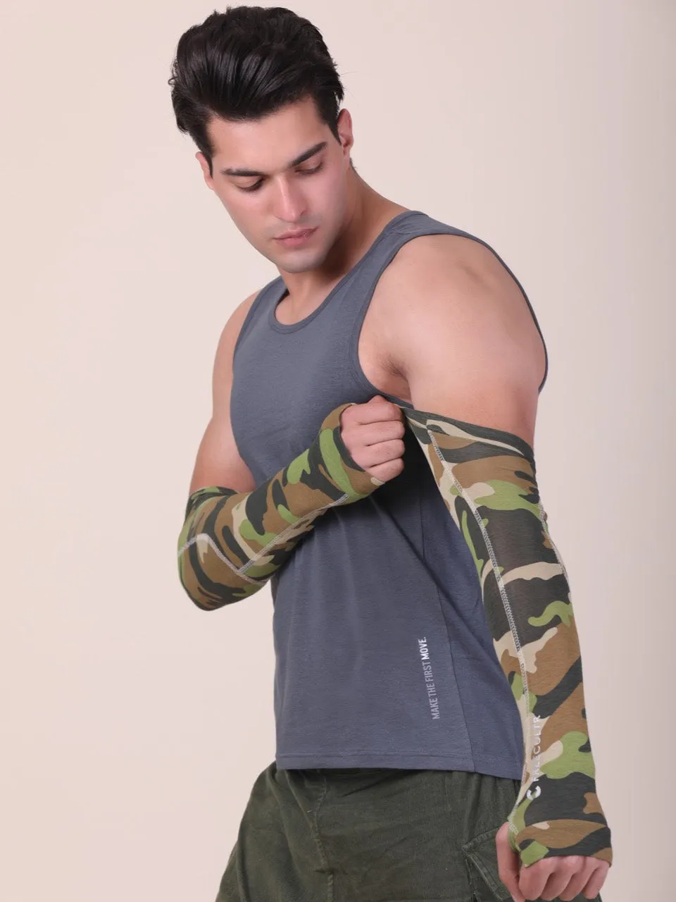 Camo Printed Organic Bamboo Arm Sleeves (Pack of 3)