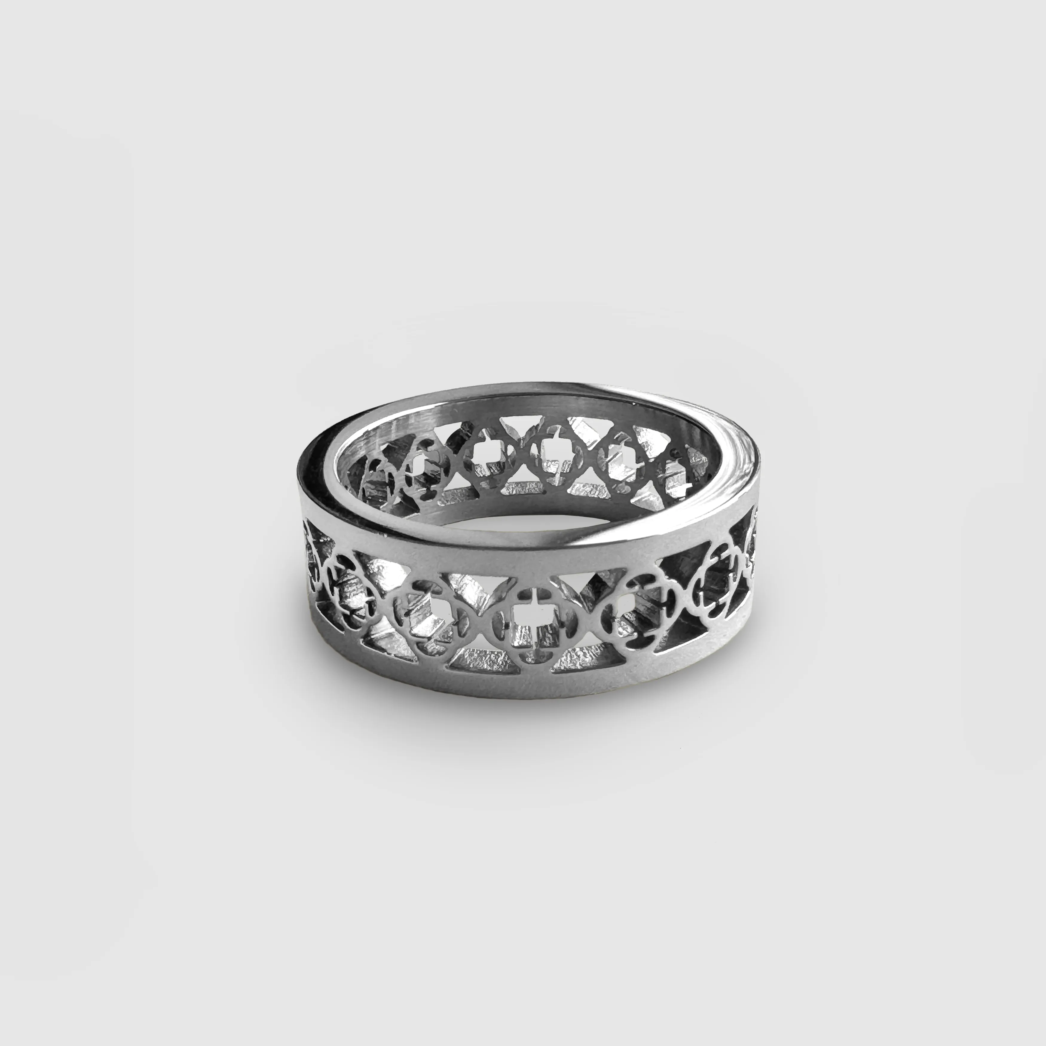 Clover Band Ring (Silver)