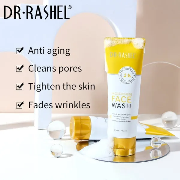 Combo - Dr. Rashel 24K Gold Face Wash, Gel Cream, Eye Serum &  Essence Mask