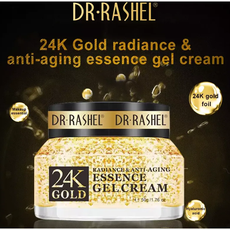 Combo - Dr. Rashel 24K Gold Face Wash, Gel Cream, Eye Serum &  Essence Mask