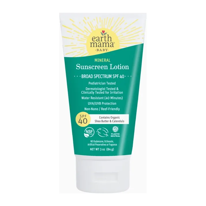 Earth Mama Baby Mineral Sunscreen Lotion SPF 40