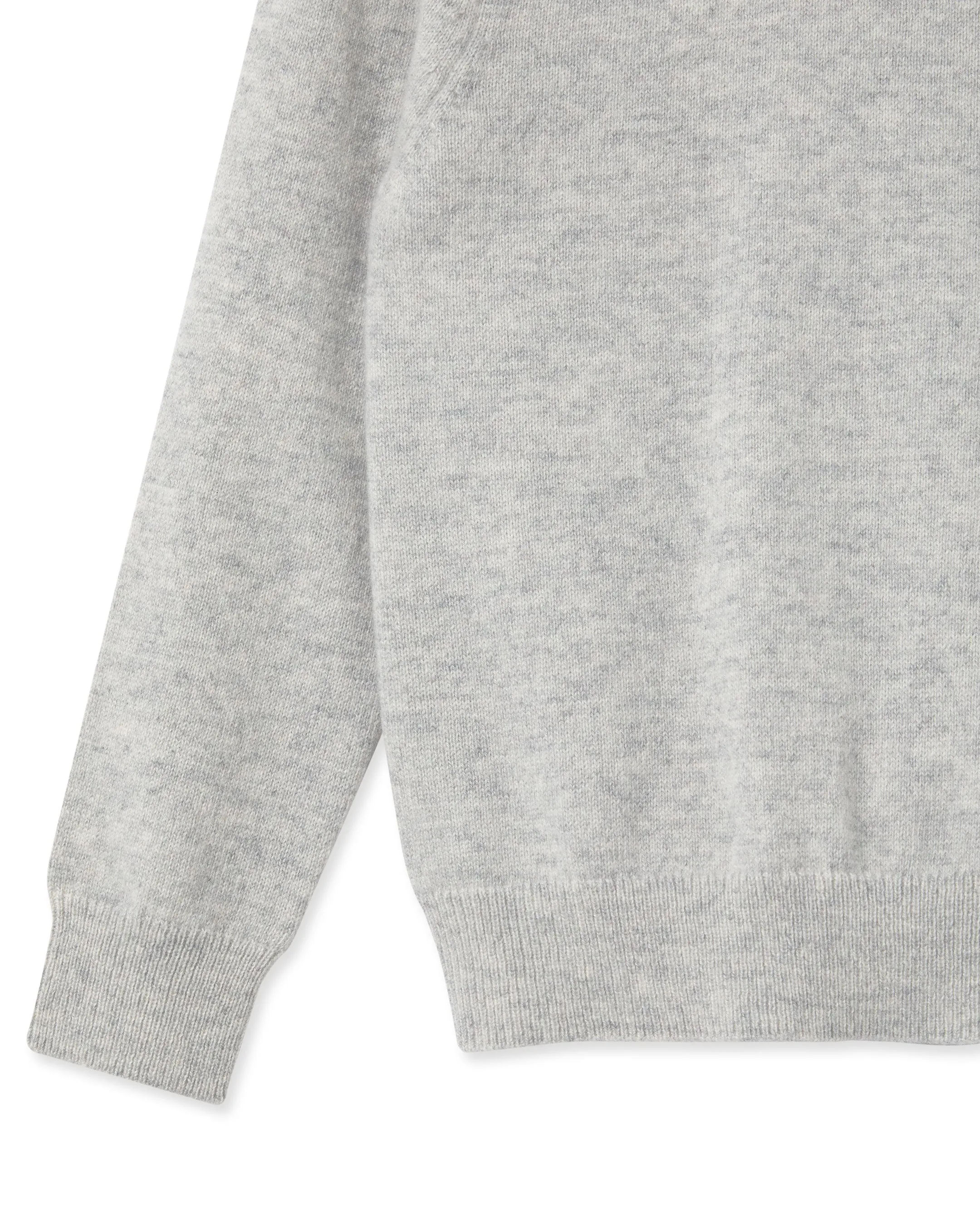 Girls Round Neck Cashmere Jumper Fumo Grey