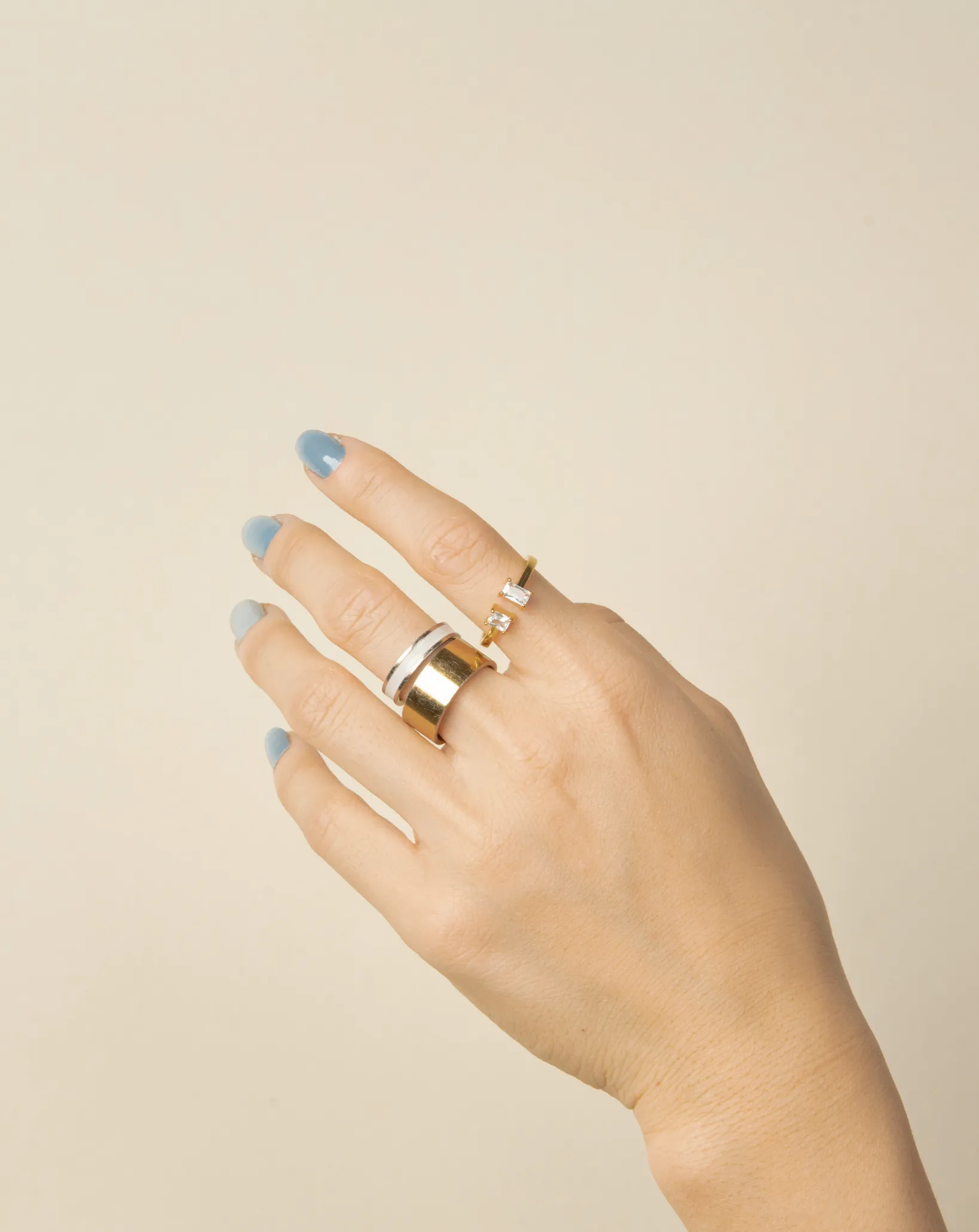 Golden Hour White Stone Ring