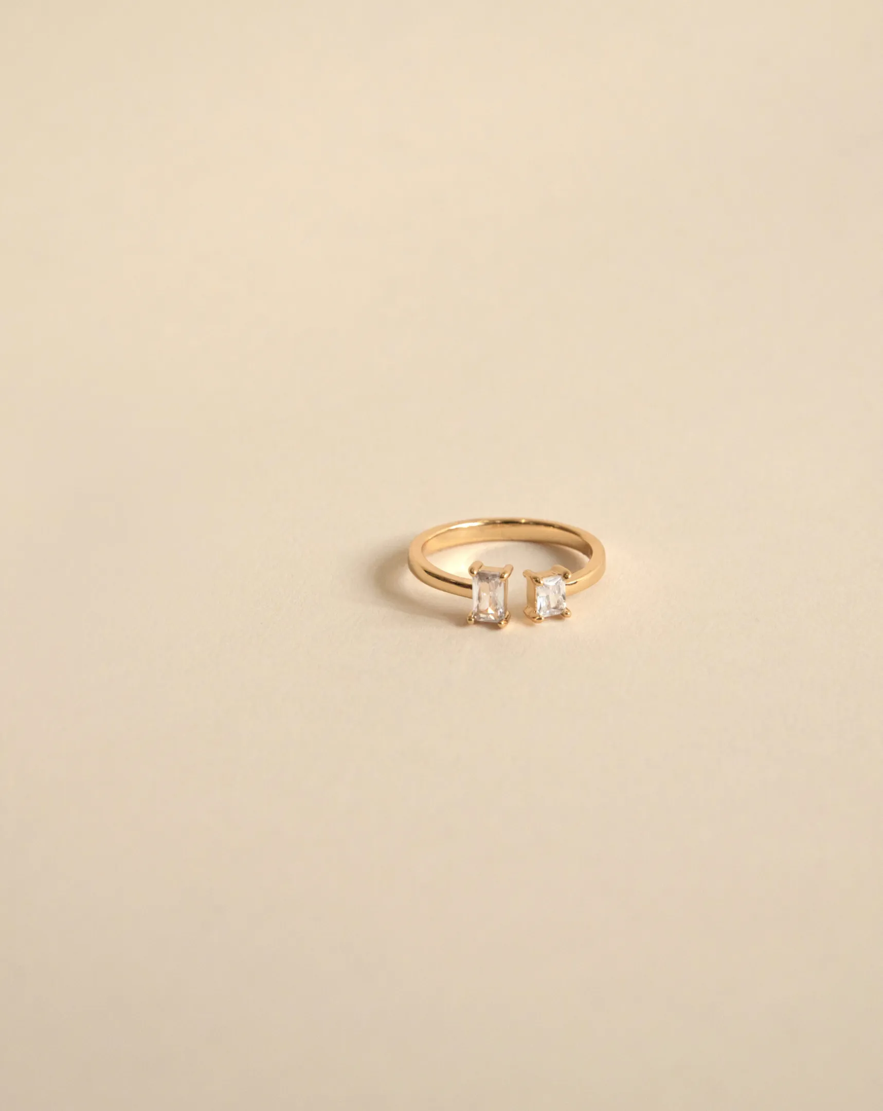 Golden Hour White Stone Ring