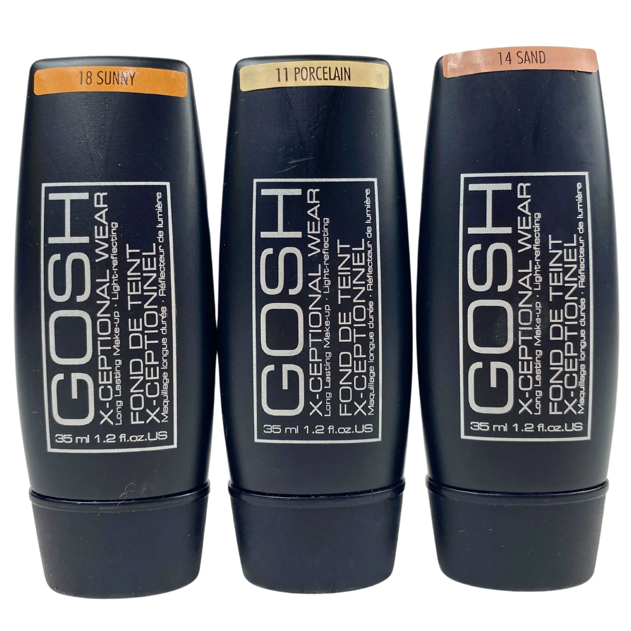 GOSH X-Ceptional Wear Long Lasting Makeup Light Reflecting Foundation Mix 1.2OZ (50 Pcs Lot)