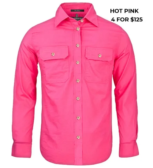 LADIES - PILBARA OPEN FRONT WORKSHIRT