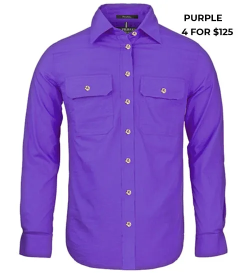 LADIES - PILBARA OPEN FRONT WORKSHIRT