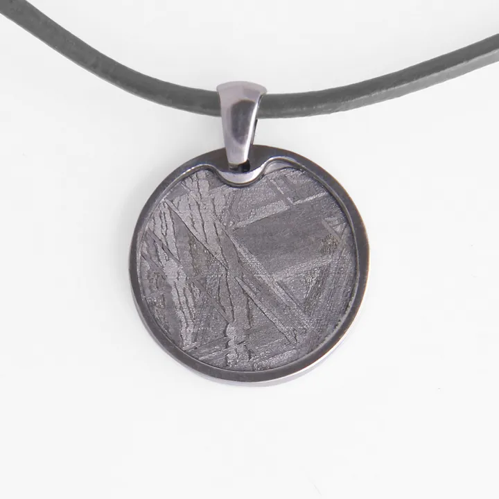 Meteorite Necklace - Circular Meteorite Pendant