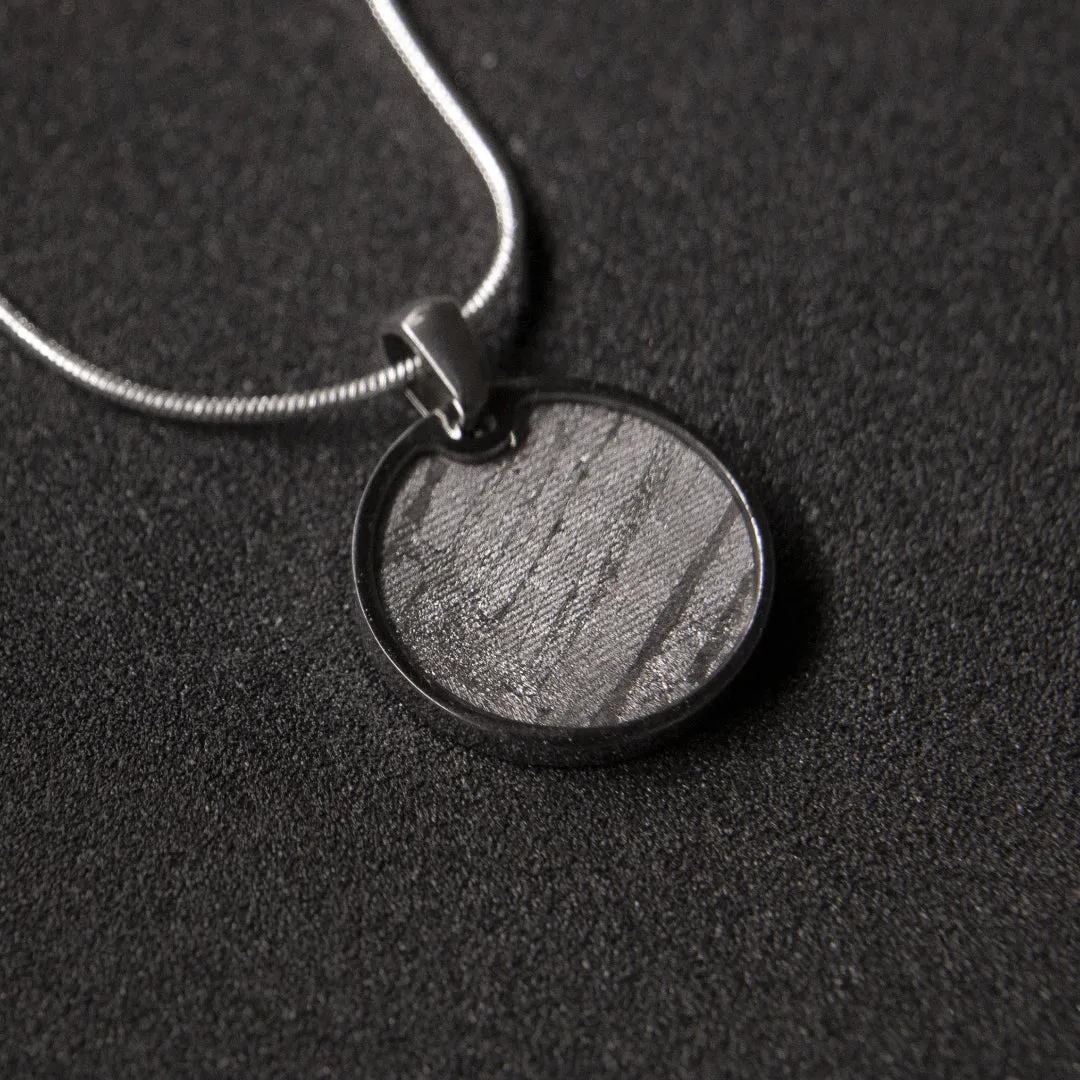 Meteorite Necklace - Circular Meteorite Pendant