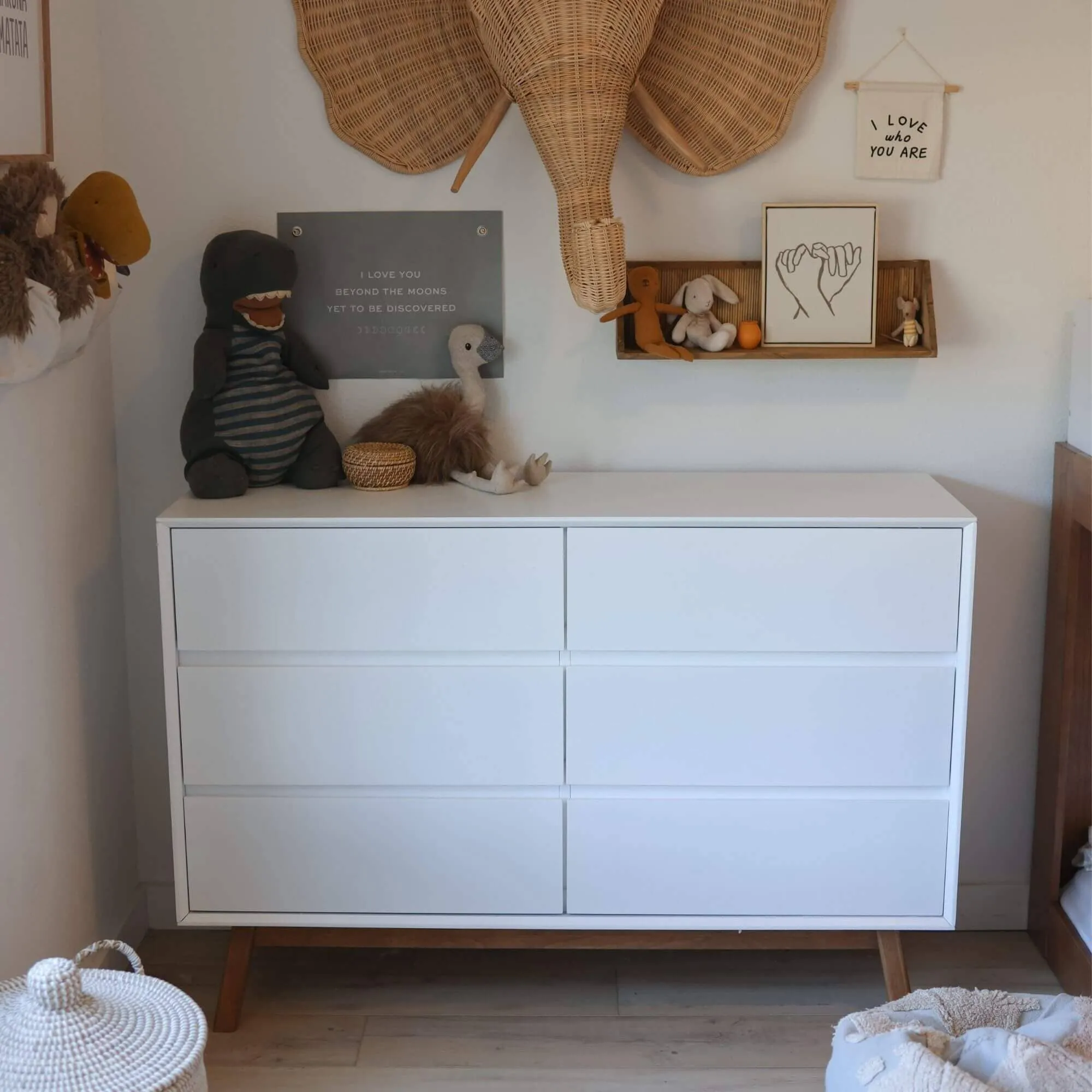 Mid-Century Modern 6-Drawer Dresser