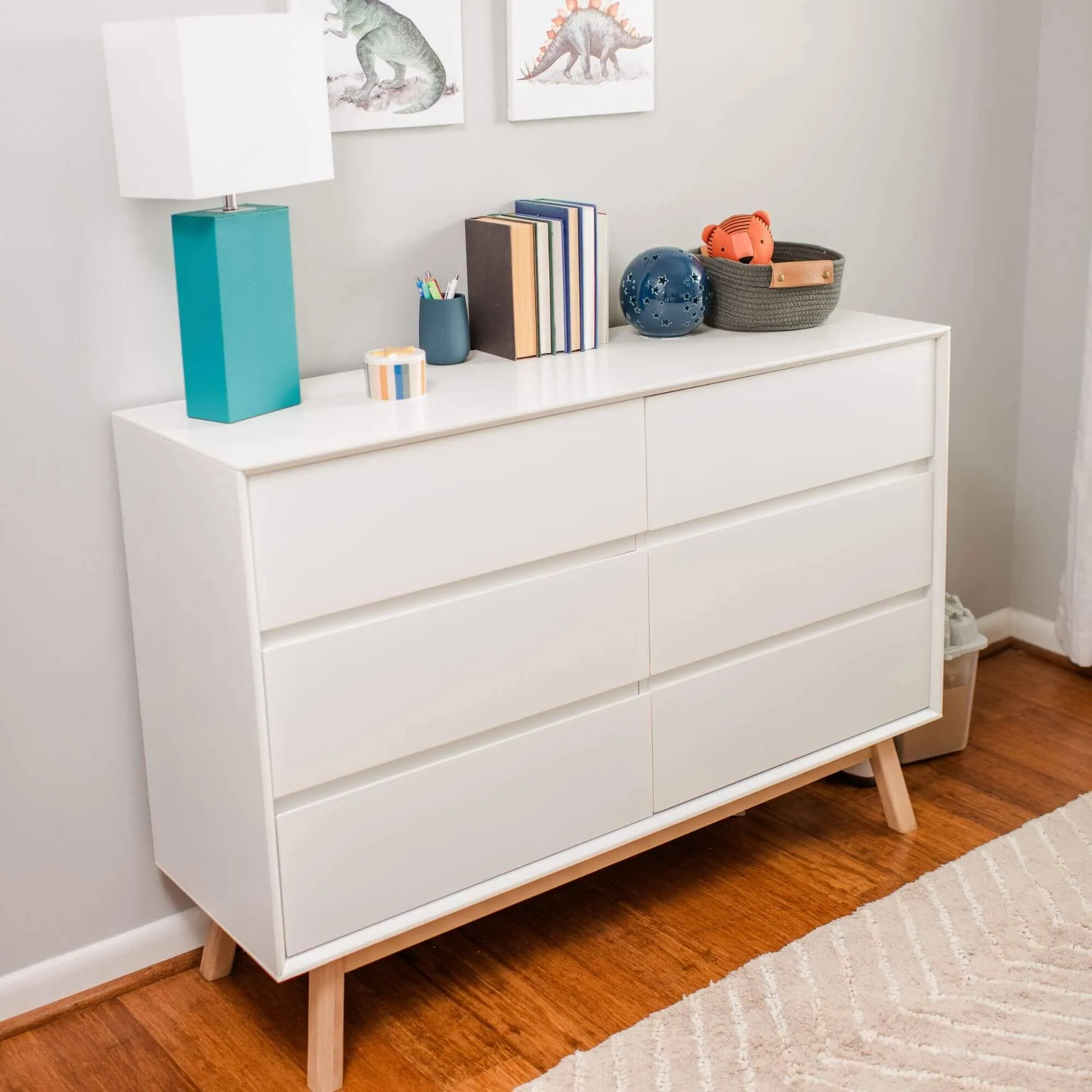 Mid-Century Modern 6-Drawer Dresser