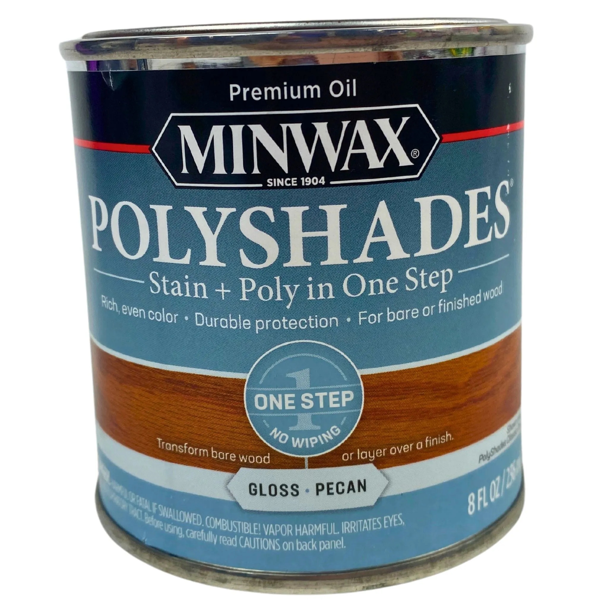 Minwax Premium Oil Since 1904 Polyshades Stain   Poly In One Step Gloss Pecan 8OZ (80 Pcs Lot)