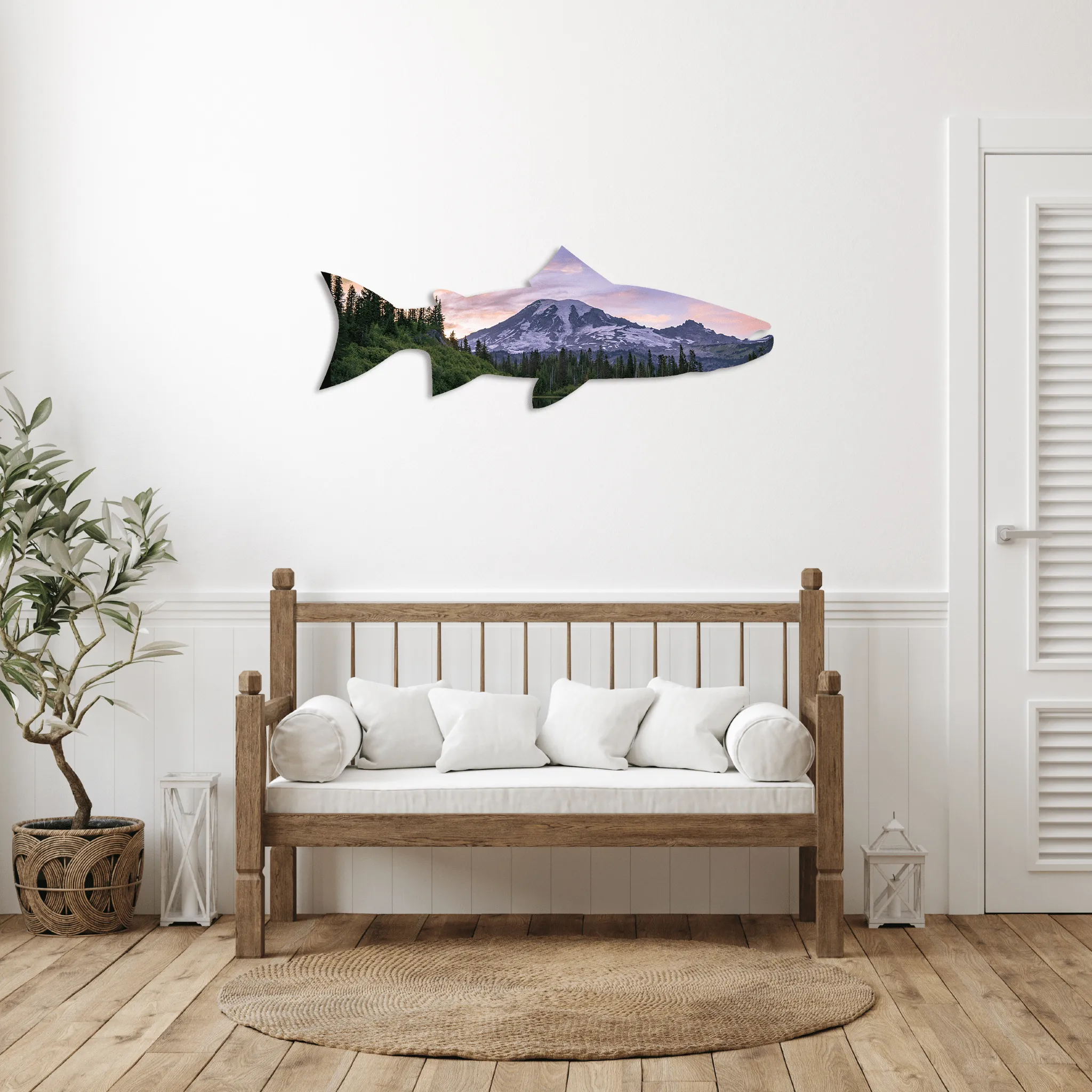 Mount Rainier Trout - Metal Wall Art