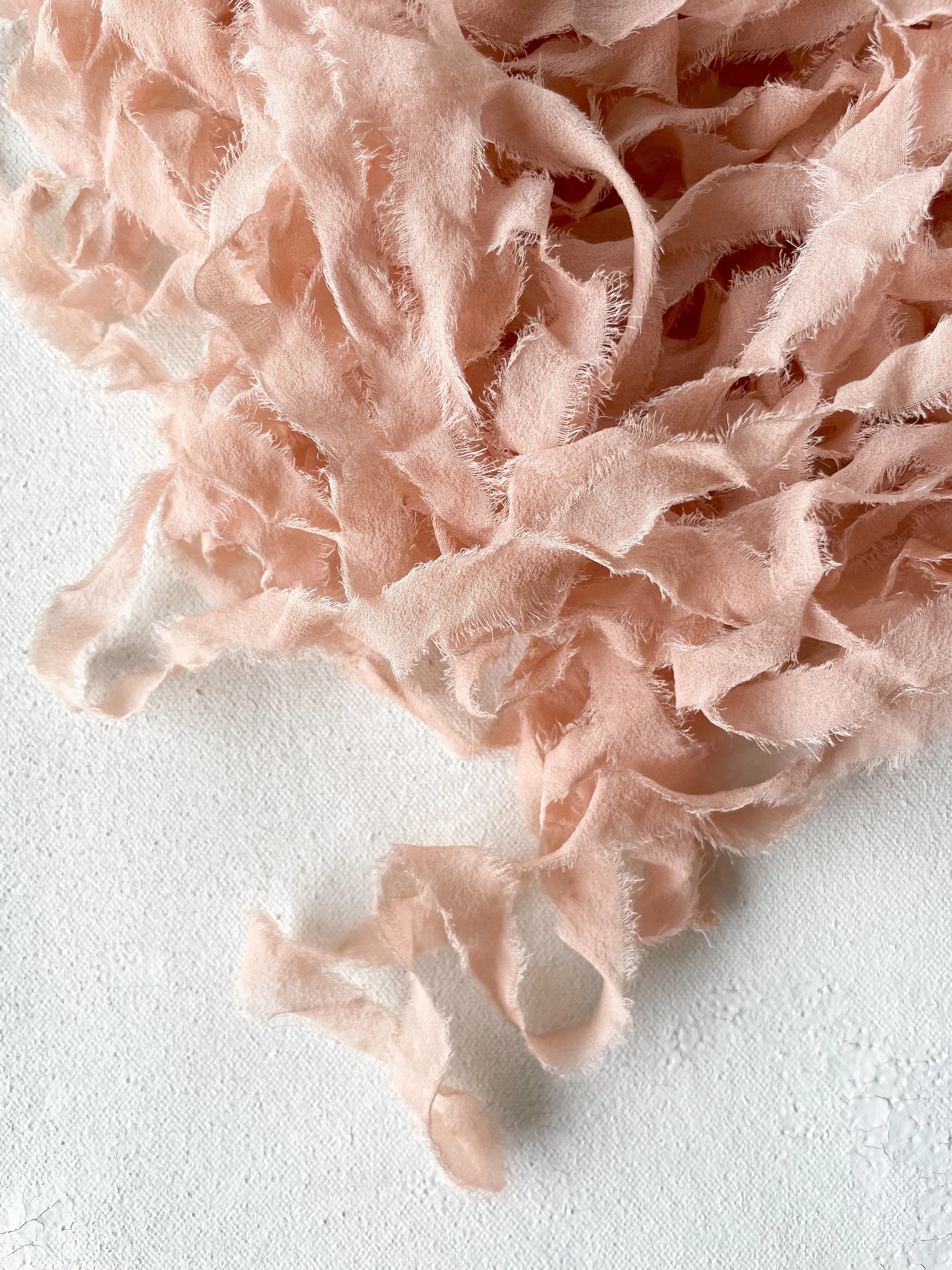 Peach Silk Ribbon Sheer Trim 402