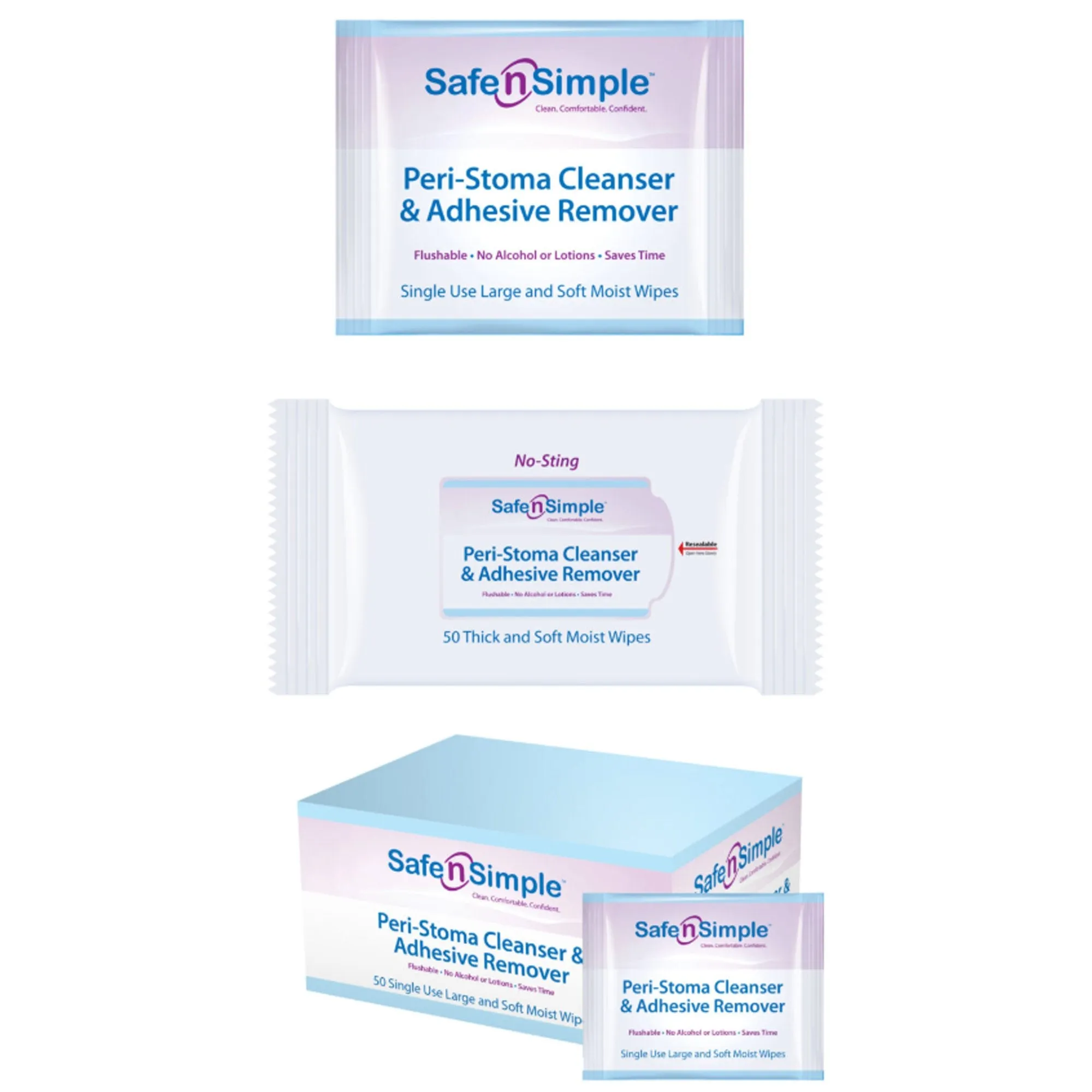 Safe n Simple Adhesive Remover Wipes