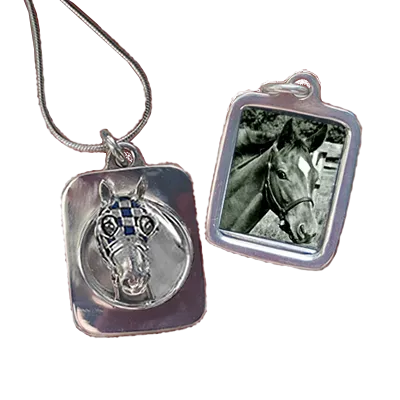 Secretariat Enameled Photo Pendant