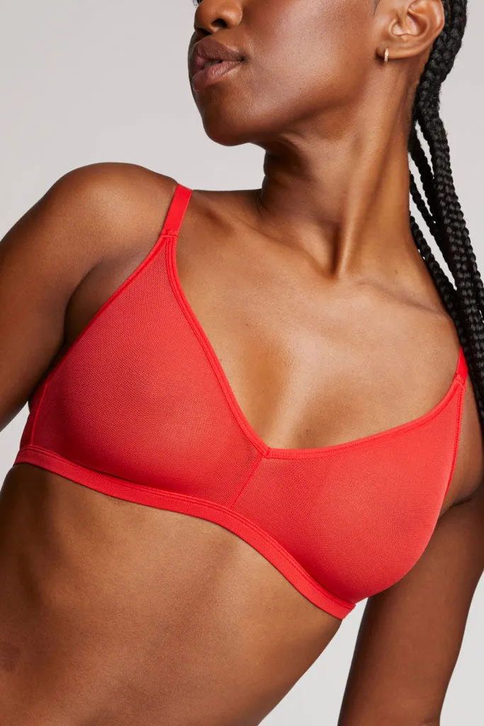 Sieve Non-Wire Bra in Cherry