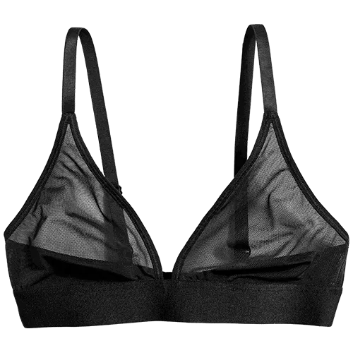 Sieve Triangle Bra in Black