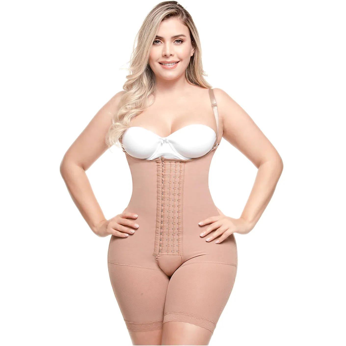 SONRYSE 047BF | Postpartum Post Surgery Compression Garment | Tummy Control Butt Lifter Body Shaper | Daily Use Open Bust Shapewear | Powernet