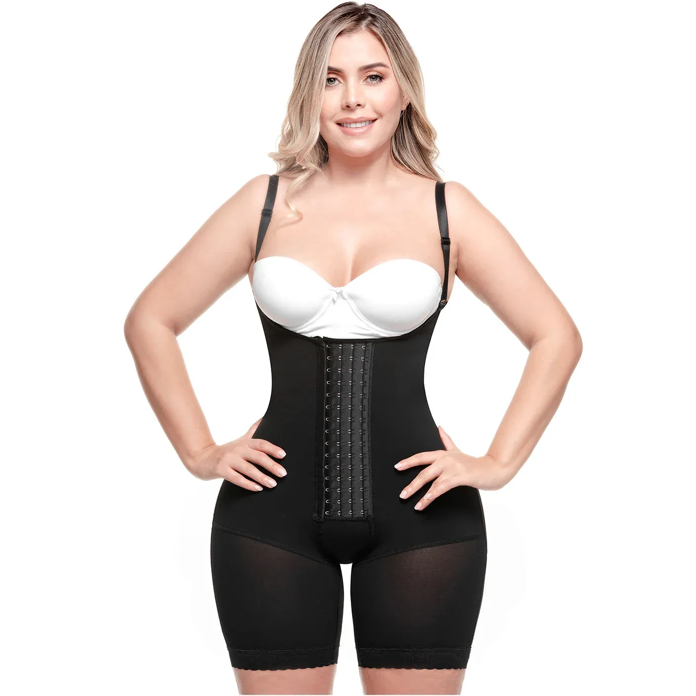 SONRYSE 047BF | Postpartum Post Surgery Compression Garment | Tummy Control Butt Lifter Body Shaper | Daily Use Open Bust Shapewear | Powernet