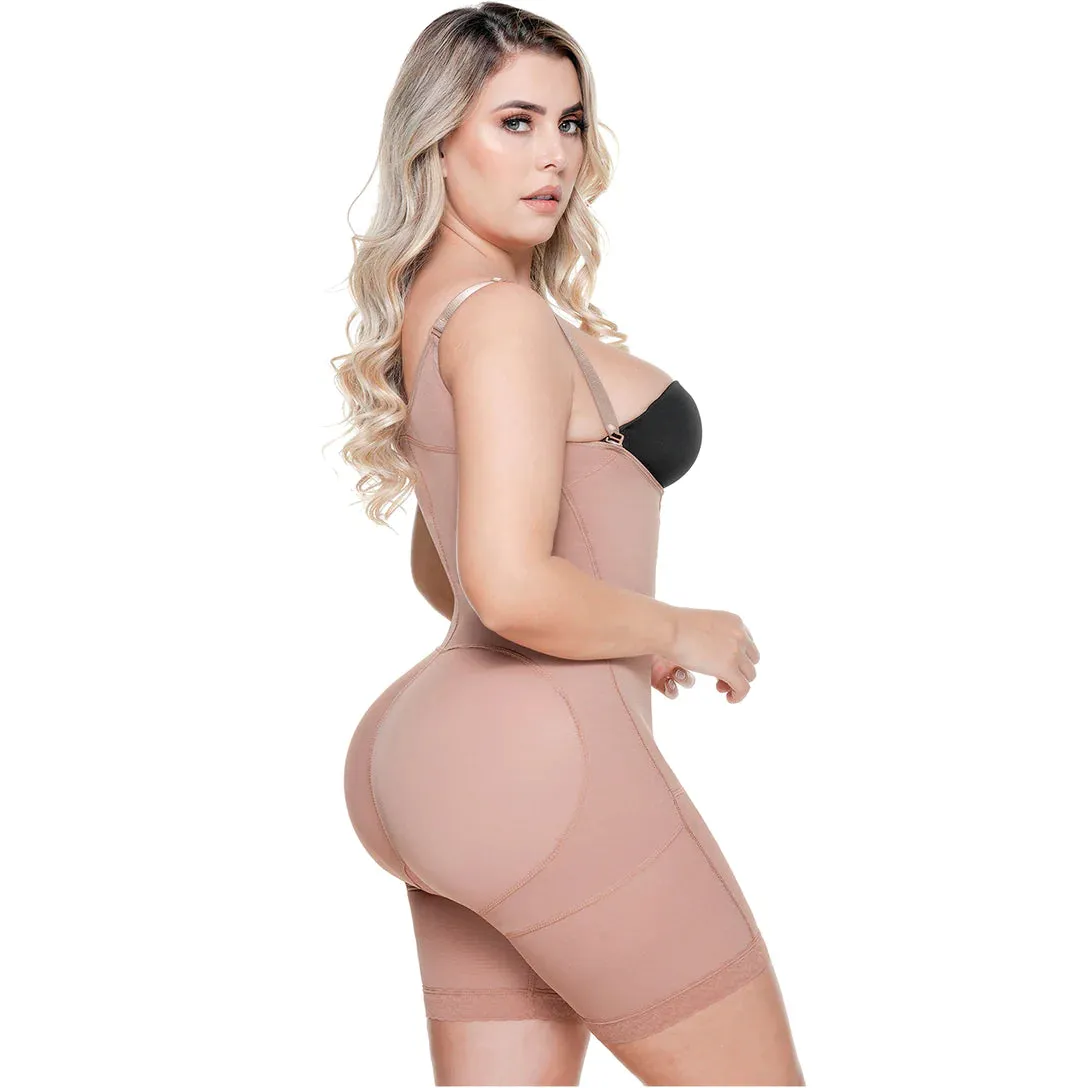 SONRYSE 047BF | Postpartum Post Surgery Compression Garment | Tummy Control Butt Lifter Body Shaper | Daily Use Open Bust Shapewear | Powernet