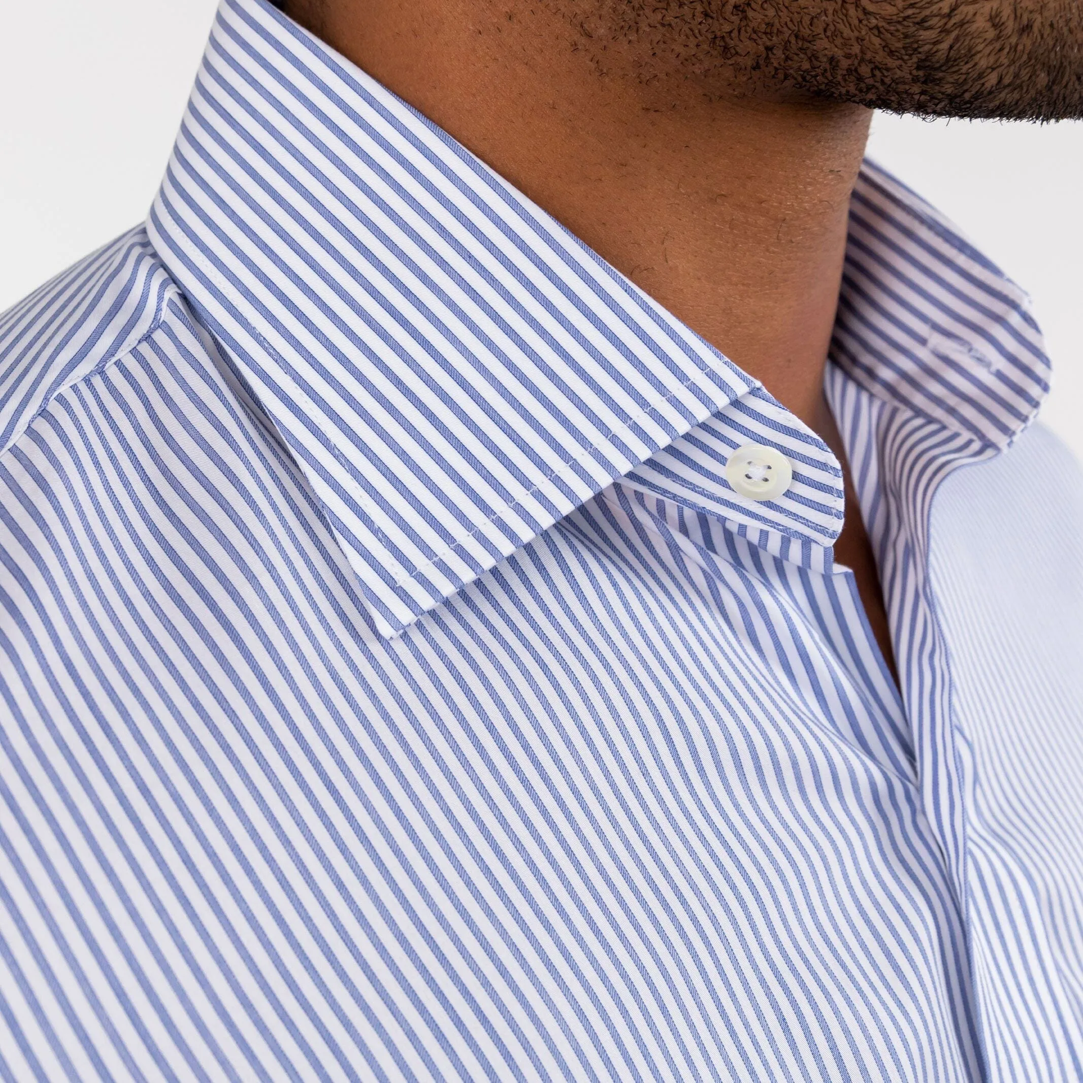 The Navy Kent Stripe Custom Shirt